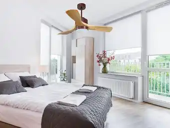 Ventilateur de plafond ø106 cm avec wifi réversible hypersilence pour 20 m²