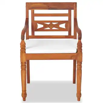 Chaise de jardin batavia 2 pcs teck 55 x 51,5 x 84 cm - 43056 - brun