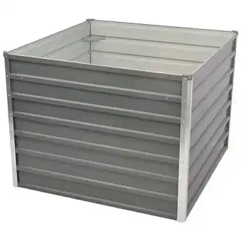 Bricorama Jardinière 100 x 100 x 77 cm gris acier galvanisé - gris offre