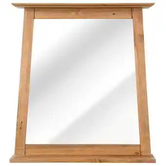 Bricorama Miroir de salle de bains bois de pin massif recyclé 70x12x79 cm - brun - décorations - miroirs - brun - brun offre