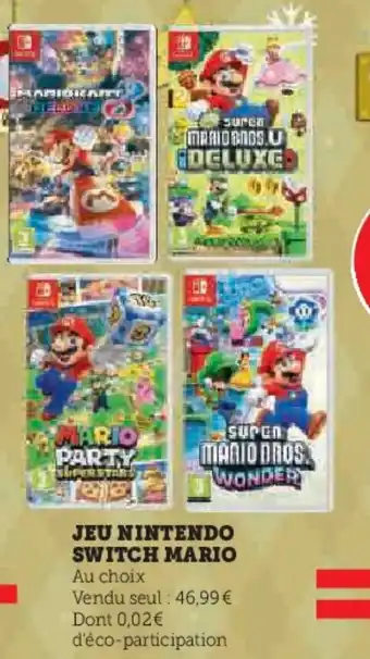 Hyper U JEU NINTENDO SWITCH MARIO offre