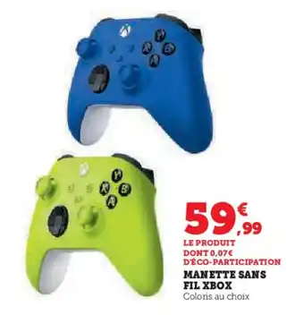 Hyper U MANETTE SANS FIL XBOX offre