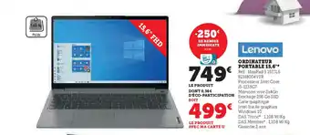 Hyper U ORDINATEUR PORTABLE 15,6" offre