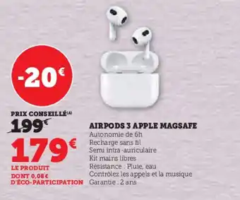 Hyper U AIRPODS 3 APPLE MAGSAFE offre