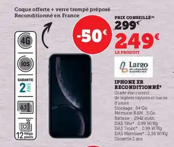 Hyper U IPHONE XR RECONDITIONNÉ offre
