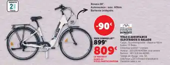 Hyper U VELO A ASSISTANCE ELECTRIQUE E-BALADE offre