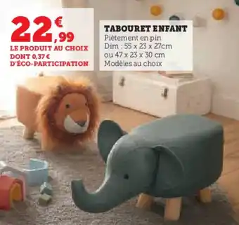 Hyper U TABOURET ENFANT offre