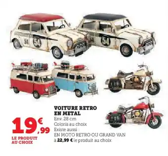 Hyper U VOITURE RETRO EN METAL offre