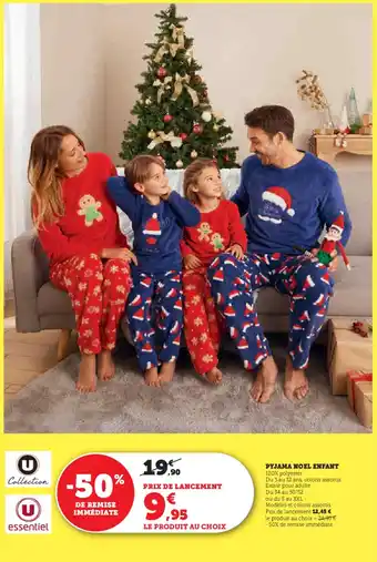 Hyper U PYJAMA NOEL ENFANT offre