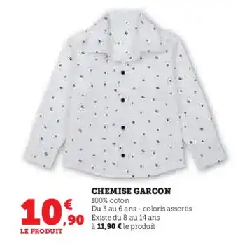 Hyper U CHEMISE GARCON offre