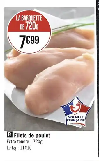 Géant Casino Filets de poulet offre