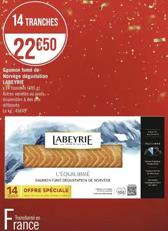 Géant Casino Saumon fumé de Norvège dégustation LABEYRIE offre