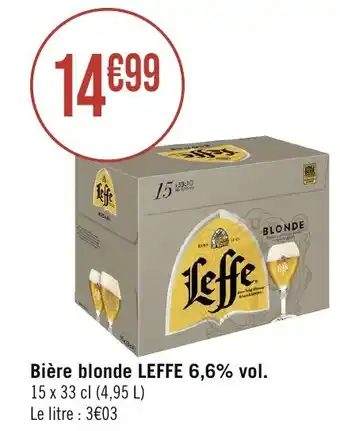 Géant Casino Bière blonde LEFFE 6,6% vol. offre
