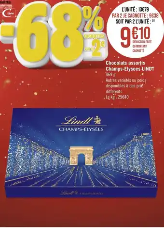 Géant Casino Chocolats assortis Champs-Elysees LINDT offre