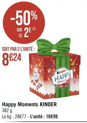 Géant Casino Happy Moments KINDER offre