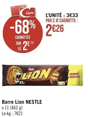 Géant Casino Barre Lion NESTLE offre