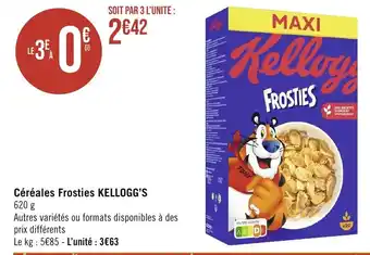 Géant Casino Céréales Frosties KELLOGG'S offre