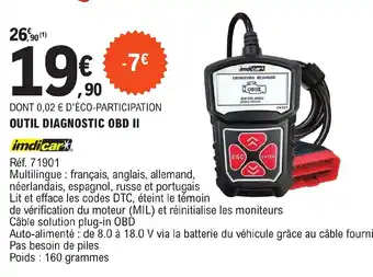 E.Leclerc L'Auto OUTIL DIAGNOSTIC OBD II offre