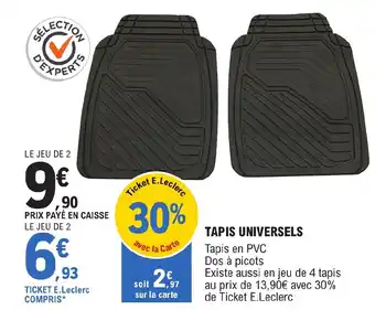 E.Leclerc L'Auto TAPIS UNIVERSELS offre