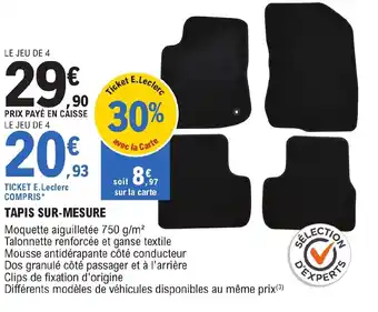 E.Leclerc L'Auto TAPIS SUR-MESURE offre