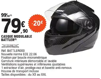 E.Leclerc L'Auto CASQUE MODULABLE BATTLER(²) offre