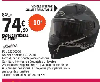 E.Leclerc L'Auto CASQUE INTÉGRAL TWISTER(²) offre