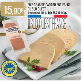 Match FOIE GRAS DE CANARD ENTIER IGP DU SUD OUEST offre