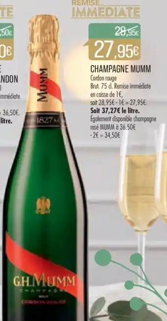 Match CHAMPAGNE MUMM offre