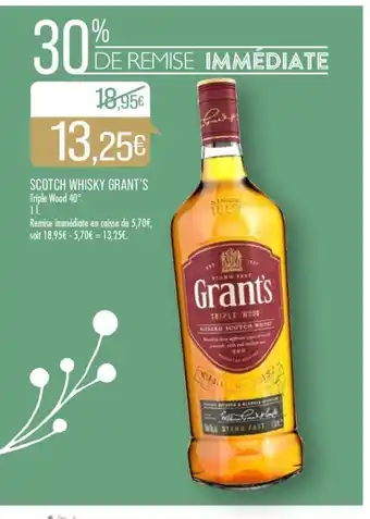 Match SCOTCH WHISKY GRANT'S offre