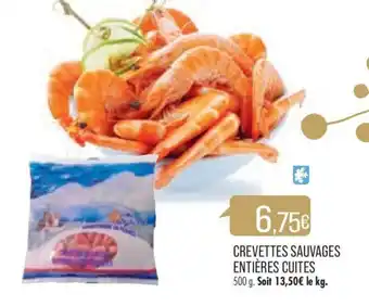 Match CREVETTES SAUVAGES ENTIÈRES CUITES offre