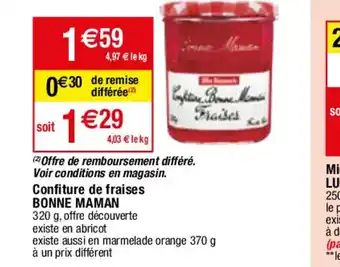 Confiture de fraises BONNE MAMAN