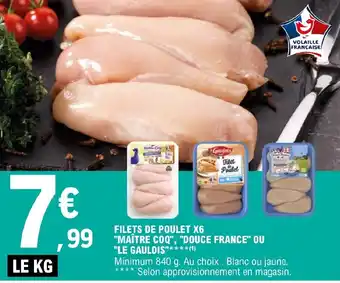 E.Leclerc FILETS DE POULET X6 offre
