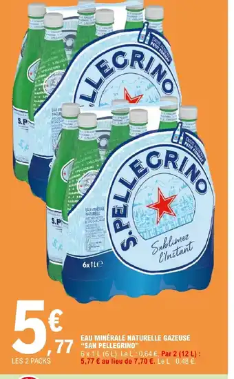 E.Leclerc EAU MINÉRALE NATURELLE GAZEUSE offre