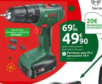 Mr Bricolage 1 Perceuse sans fil à percussion 18 V offre