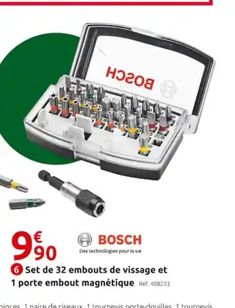 Mr Bricolage 6 Set de 32 embouts de vissage et 1 porte embout magnétique offre