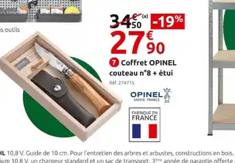 Mr Bricolage 7 Coffret OPINEL couteau n°8 + étui offre