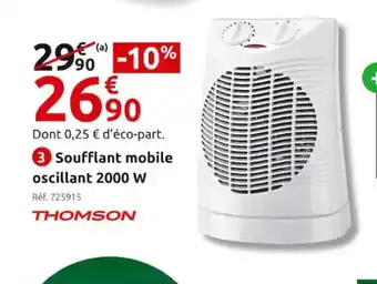 Mr Bricolage Soufflant mobile oscillant 2000 W offre