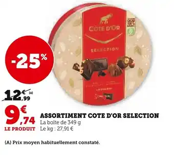 Super U ASSORTIMENT COTE D'OR SELECTION offre
