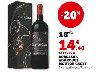 Super U BORDEAUX AOP ROUGE MOUTON CADET offre