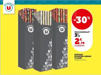 Super U ROULEAU DE PAPIER CADEAU U 1X10M offre