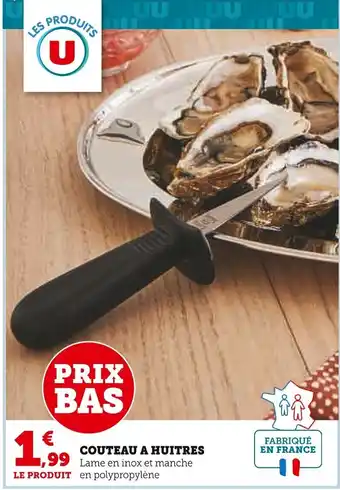 Super U COUTEAU A HUITRES offre