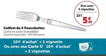 Super U Coffret de 4 Fourchettes offre