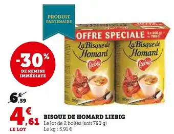 Super U BISQUE DE HOMARD LIEBIG offre