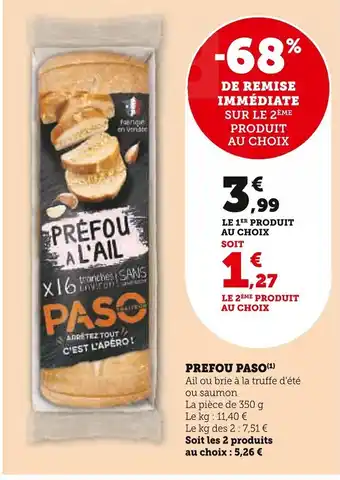 Super U PREFOU PASO (¹) offre