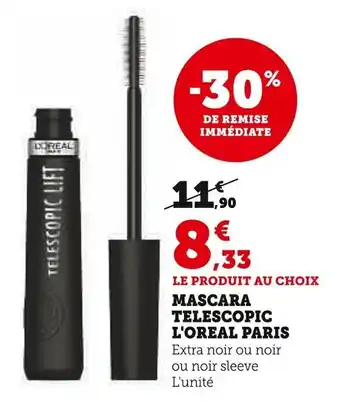 Super U MASCARA TELESCOPIC L'OREAL PARIS offre