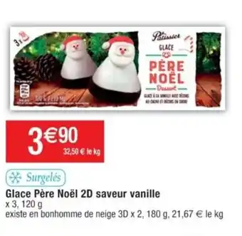 Cora x Carrefour Glace Père Noël 2D saveur vanille offre