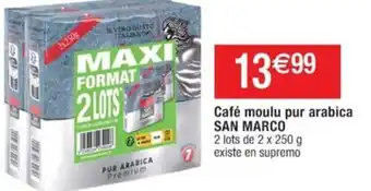 Cora x Carrefour Café moulu pur arabica SAN MARCO offre