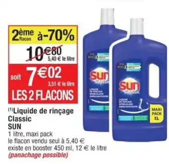 Cora x Carrefour (¹)Liquide de rinçage Classic SUN offre
