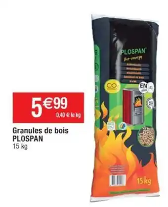 Cora x Carrefour Granules de bois PLOSPAN 15 kg offre