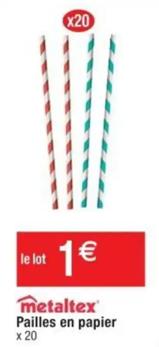 Cora x Carrefour Pailles en papier offre
